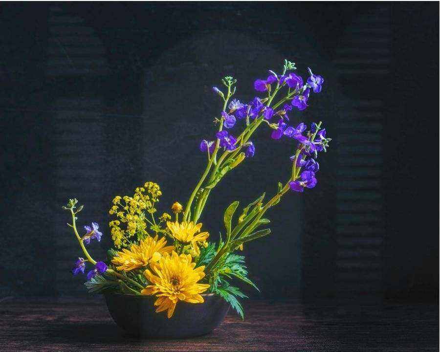 Party floral installation background